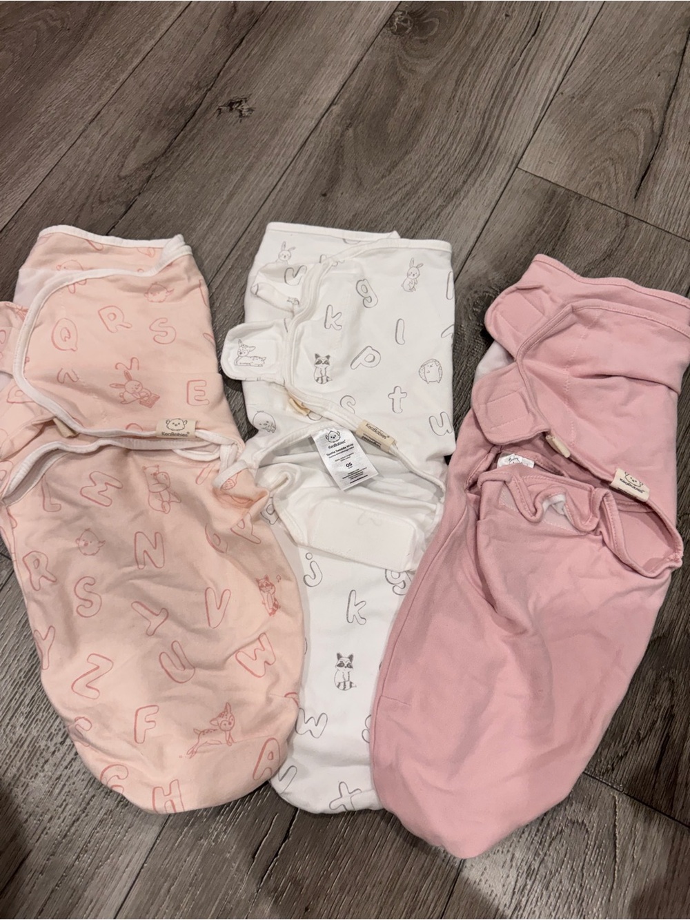 Baby Swaddle Keababies Set - Pink & White Neutral Prints